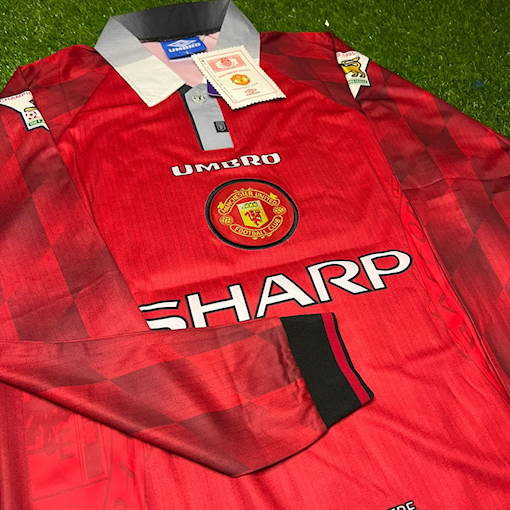 صورة Manchester United Home 1996 Beckham Long-sleeve