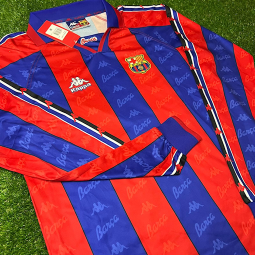 Picture of Barcelona 96/97 Home Ronaldo Long - Sleeve