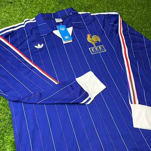 Picture of France 1982 Home Platini Long - Sleeve