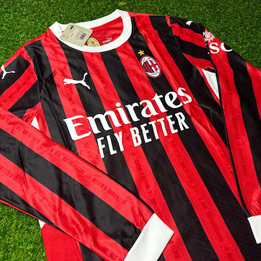 Picture of AC Milan 24/25 Home Player Version Long - Sleeve