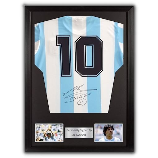 Picture of Diego Maradona signed & framed