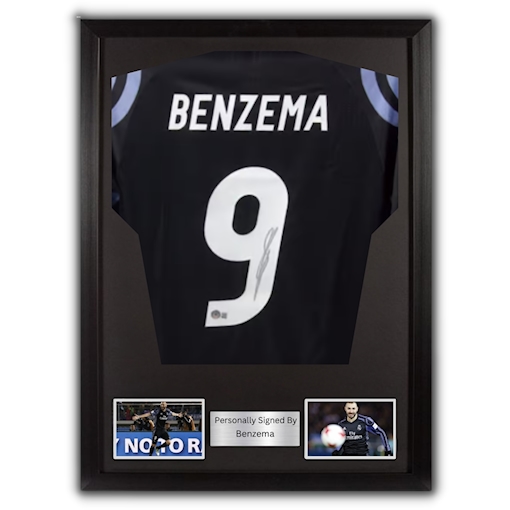 Picture of Benzema signed & framed