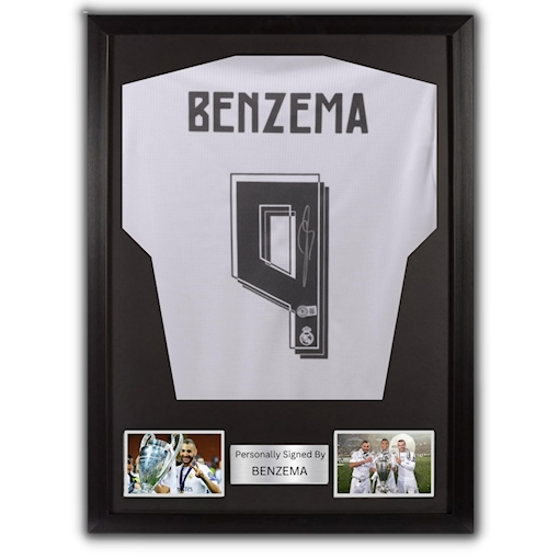 Picture of Benzema signed & framed