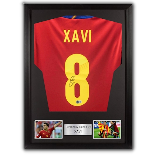 Picture of Xavi signed & framed