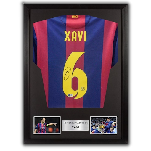 Picture of Xavi signed & framed