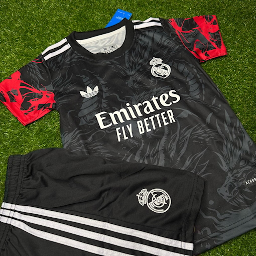 صورة Real Madrid 2025 Special Dragon  Kids Black/Red