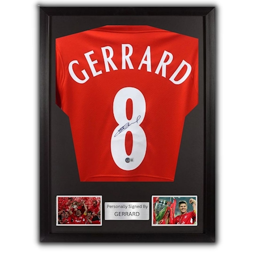 Picture of Gerrard signed & framed