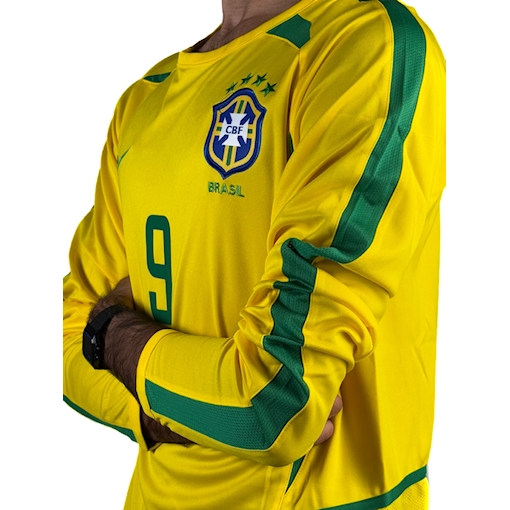 Picture of Brazil 2002 Home Ronaldo Long - Sleeve