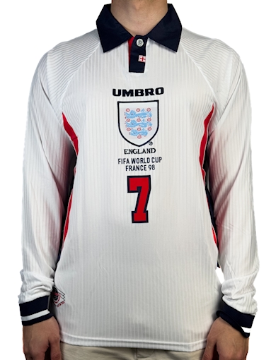 Picture of England 1998 Home Beckham Long-sleeve