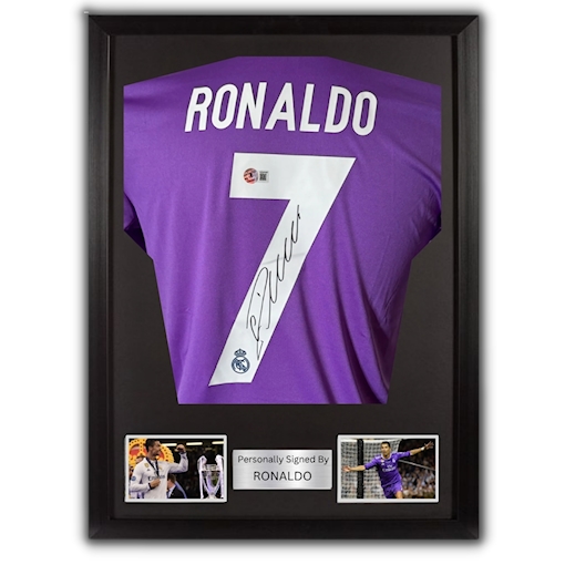 Picture of Ronaldo signed & framed