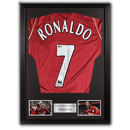 Picture of Ronaldo signed & framed