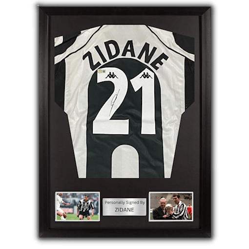 Picture of Zidane signed & framed