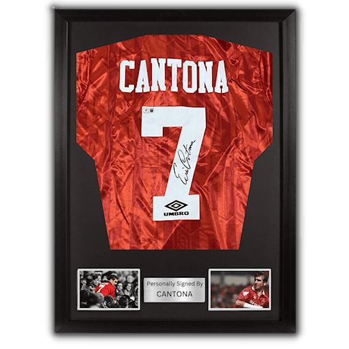 Picture of Cantona signed & framed