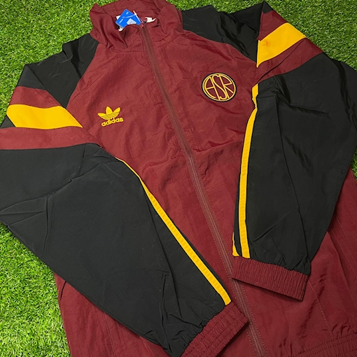 Picture of Roma 25/26  Windbreaker Jacket Burgundy/Black/Yellow
