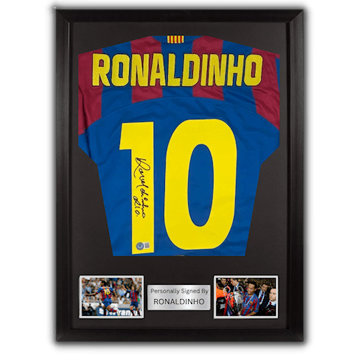 Picture of Ronaldinho signed & framed