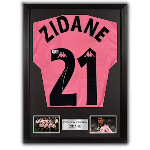 Picture of Zidane signed & framed