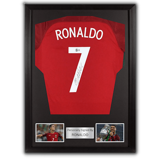 Picture of Ronaldo signed & framed