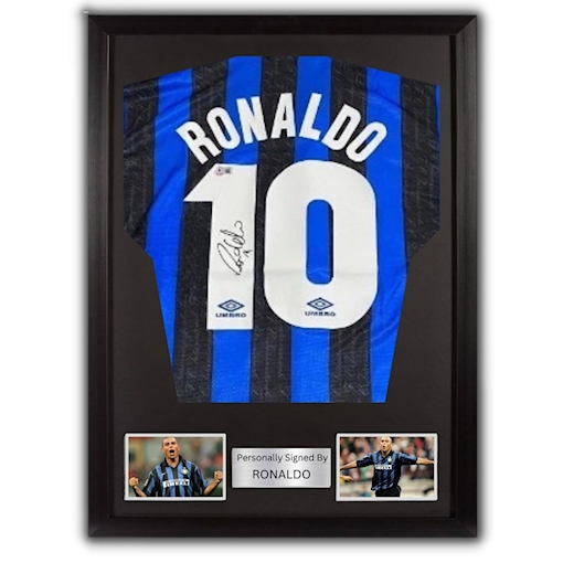 Picture of Ronaldo Nazario signed & framed
