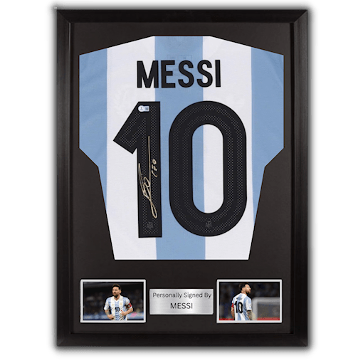 Picture of Messi signed & framed