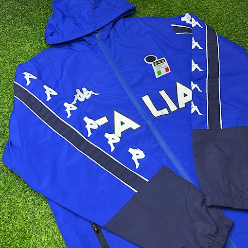 Picture of Italy 90's Retro Windbreaker Jacket Blue