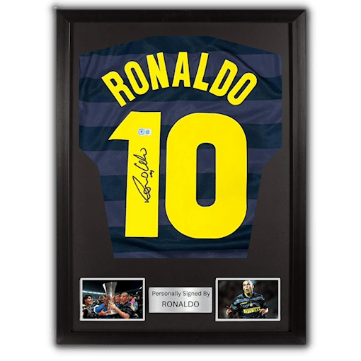 Picture of Ronaldo Nazario signed & framed
