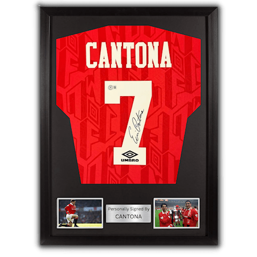 Picture of Cantona signed & framed