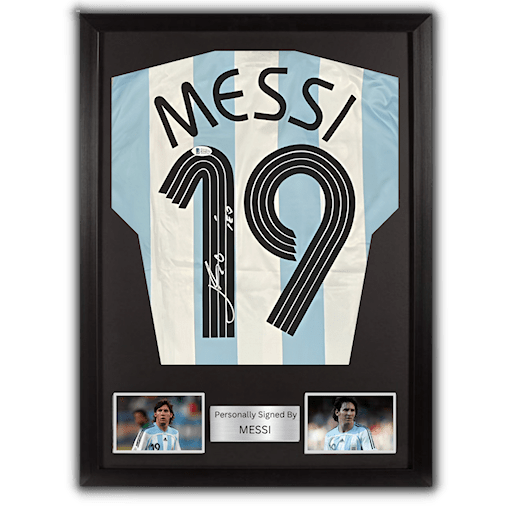 Picture of Messi signed & framed