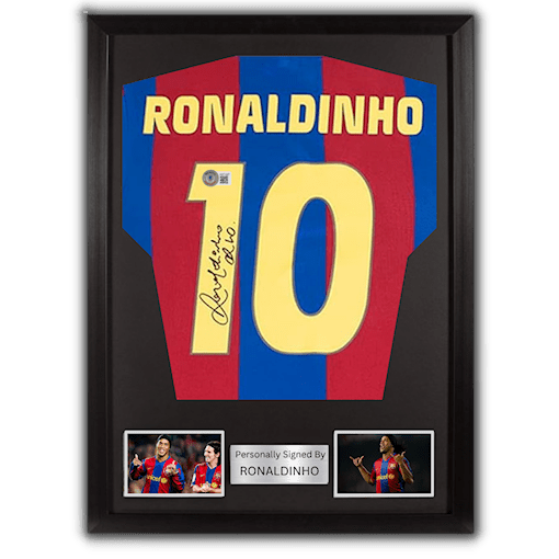 Picture of Ronaldinho signed & framed