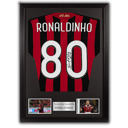 Picture of Ronaldinho signed & framed