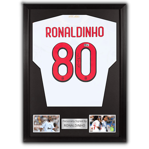 Picture of Ronaldinho signed & framed