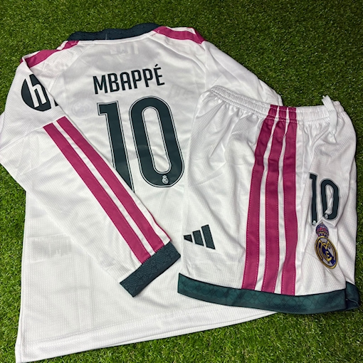 Picture of Real Madrid 26/27 Home Mbappe Long-Sleeve Kids 