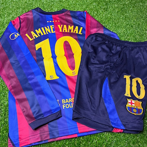 Picture of Barcelona 26/27 Home Lamine Yamal Long-Sleeve  Kids   